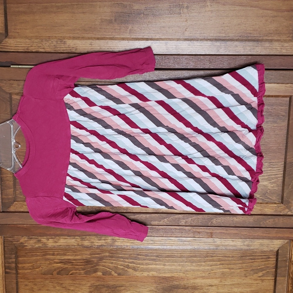 Kickee Pants Classic Long Sleeve Swing Dress Sz 4T